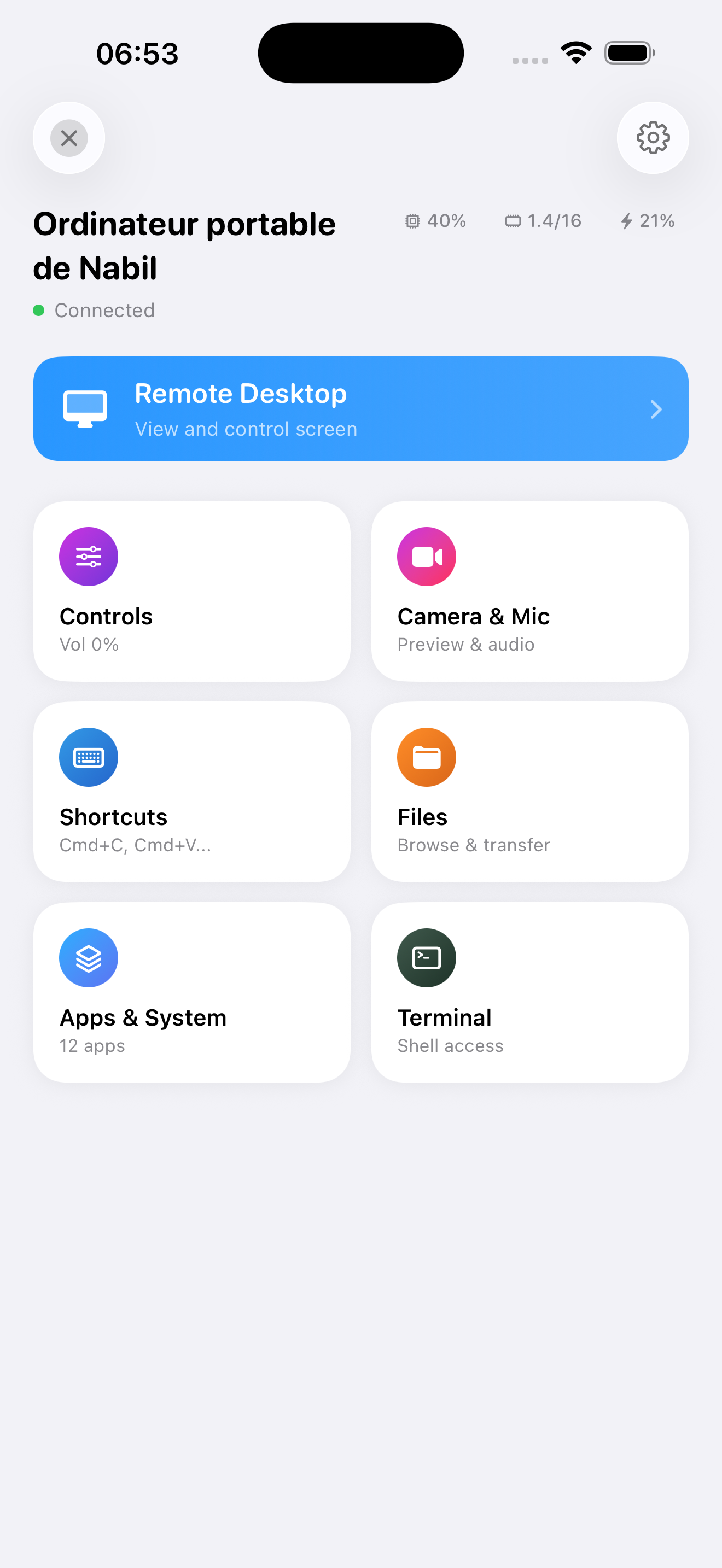 Beocast on iPhone